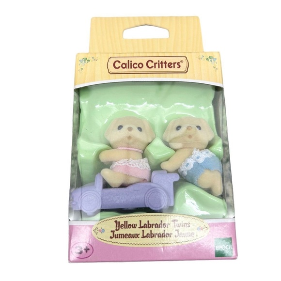 Calico Critters - Yellow Labrador Twins - 3 pieces set - Picture 5 of 8